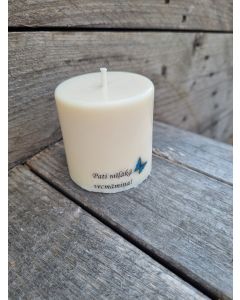 Rapšu vaska svece "Pati mīļākā vecmāmiņa"