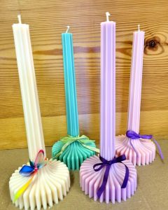 Rapšu vaska galda svece